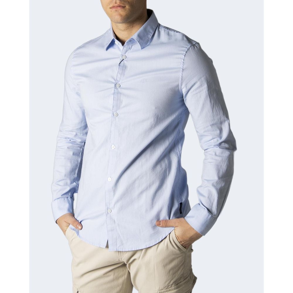 Armani Exchange Blue Cotton Shirt Armani Exchange