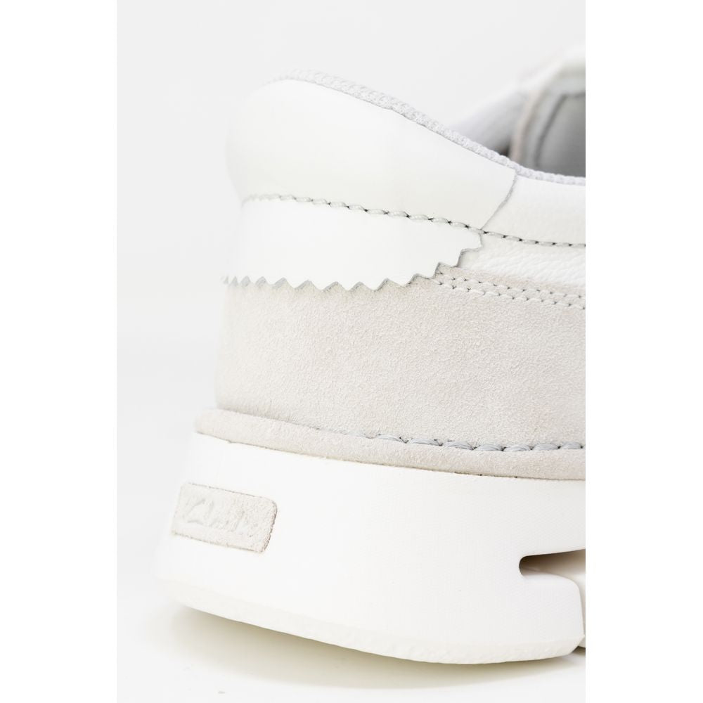 Clarks White Leather Sneaker Clarks