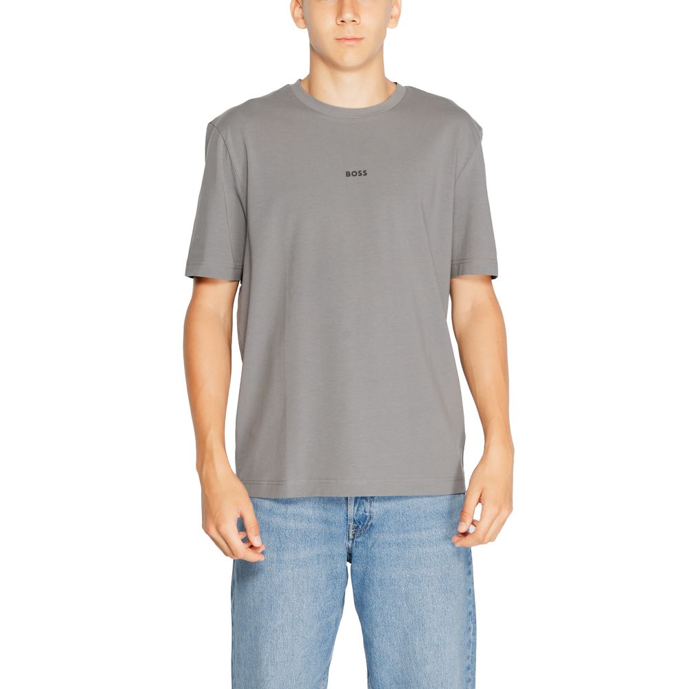 Hugo Boss Gray Cotton T-Shirt Hugo Boss