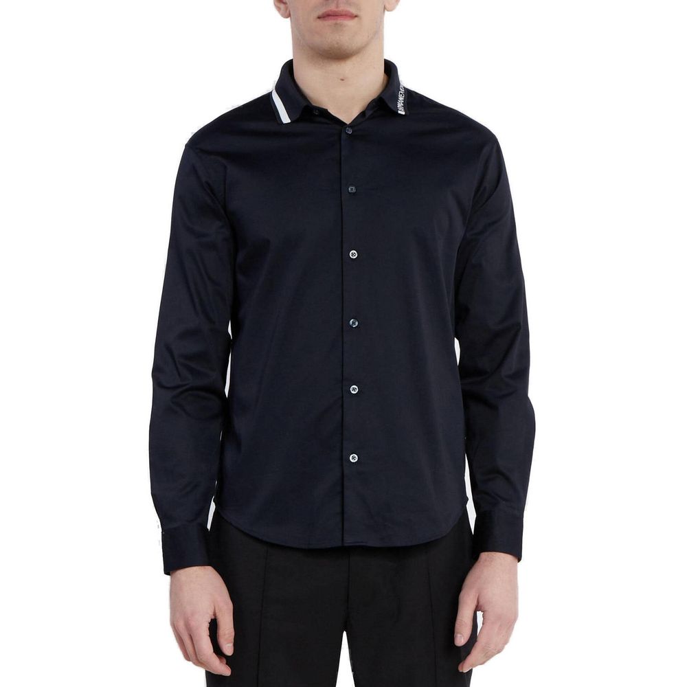 Armani Exchange Blue Cotton Shirt Armani Exchange