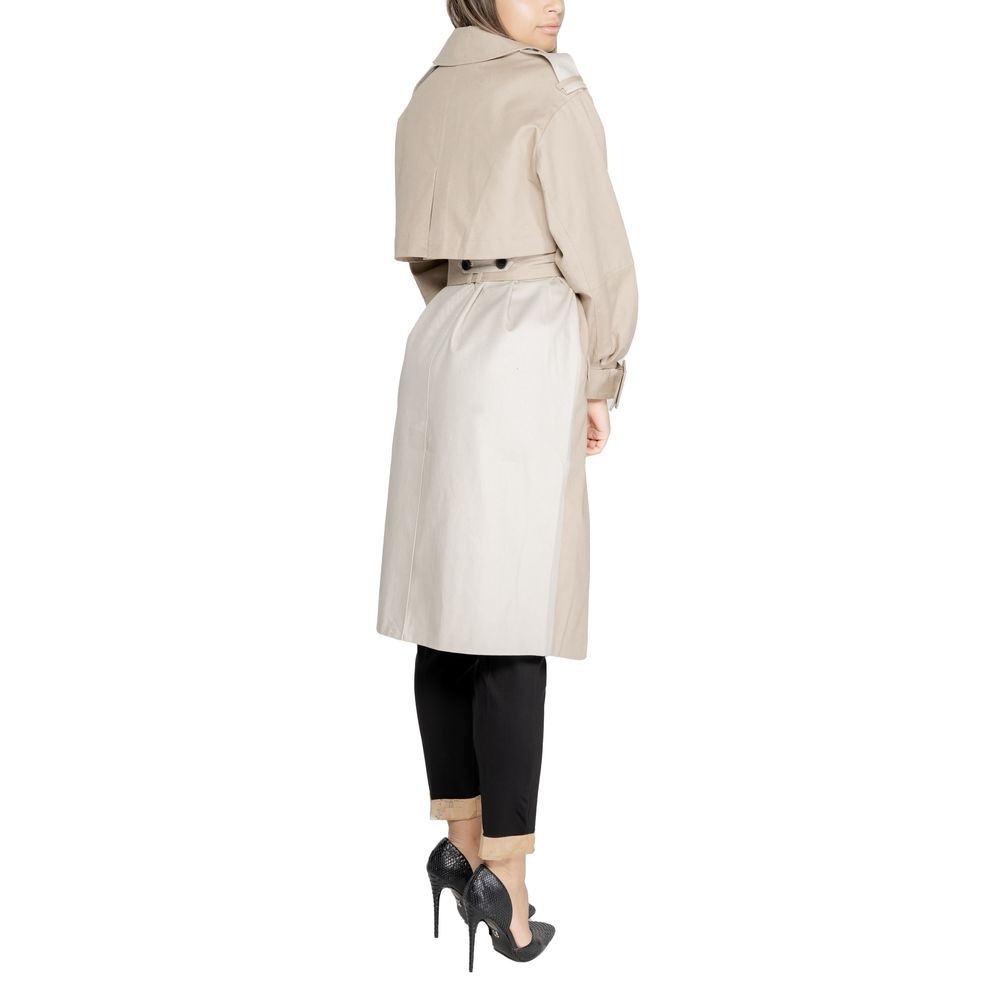 Desigual Beige Cotton Jackets & Coat Desigual