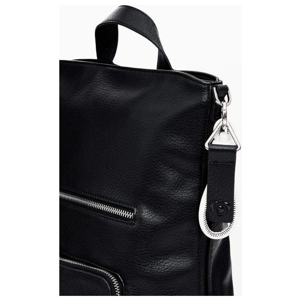 Front view with bag zipped and handles upright.