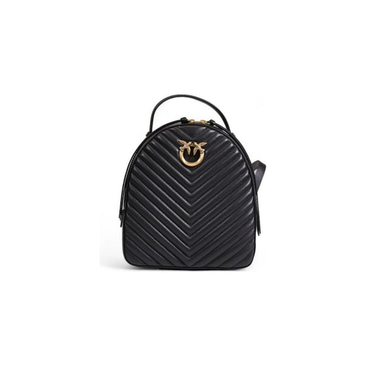 PINKO Black Leather Backpack PINKO