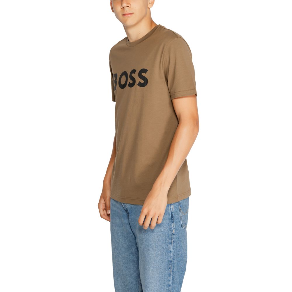 Hugo Boss Brown Cotton T-Shirt Hugo Boss