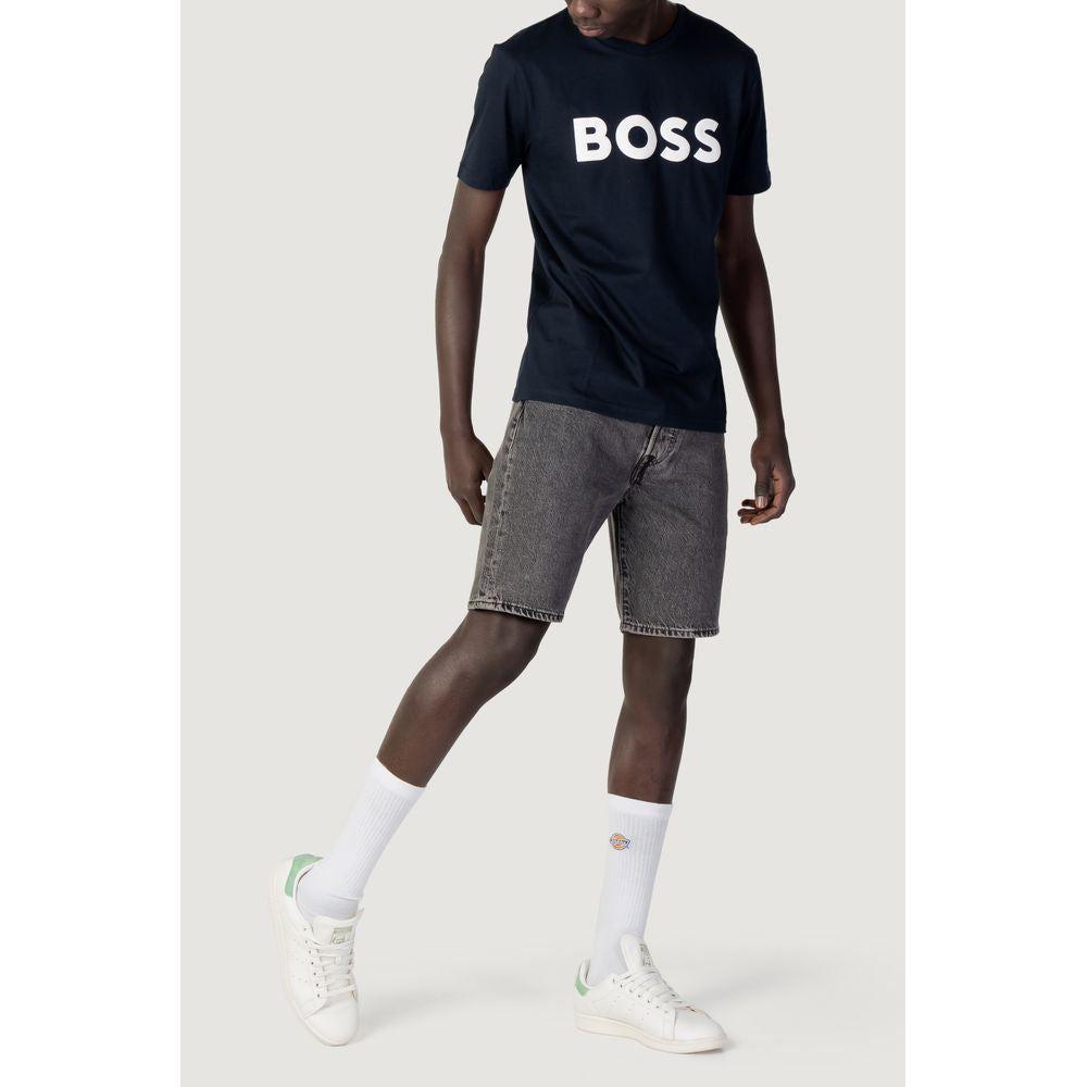 Hugo Boss Blue Cotton T-Shirt Hugo Boss