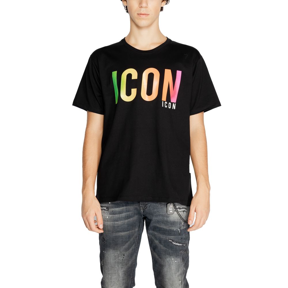 Icon Black Cotton T-Shirt Icon