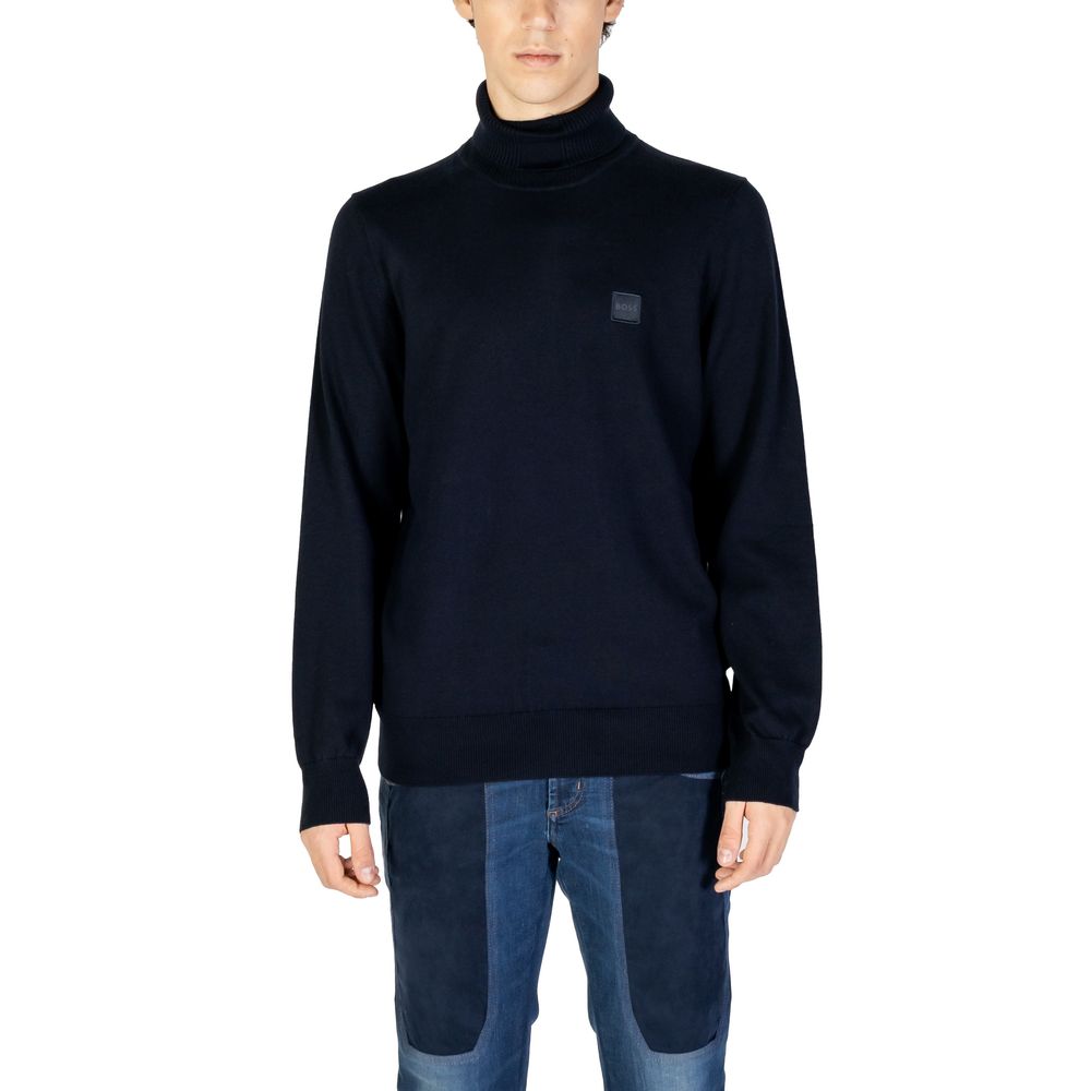 Hugo Boss Blue Cotton Sweater Hugo Boss