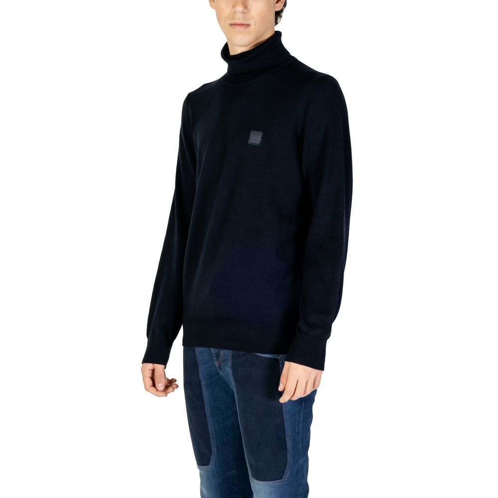 Hugo Boss Blue Cotton Sweater Hugo Boss