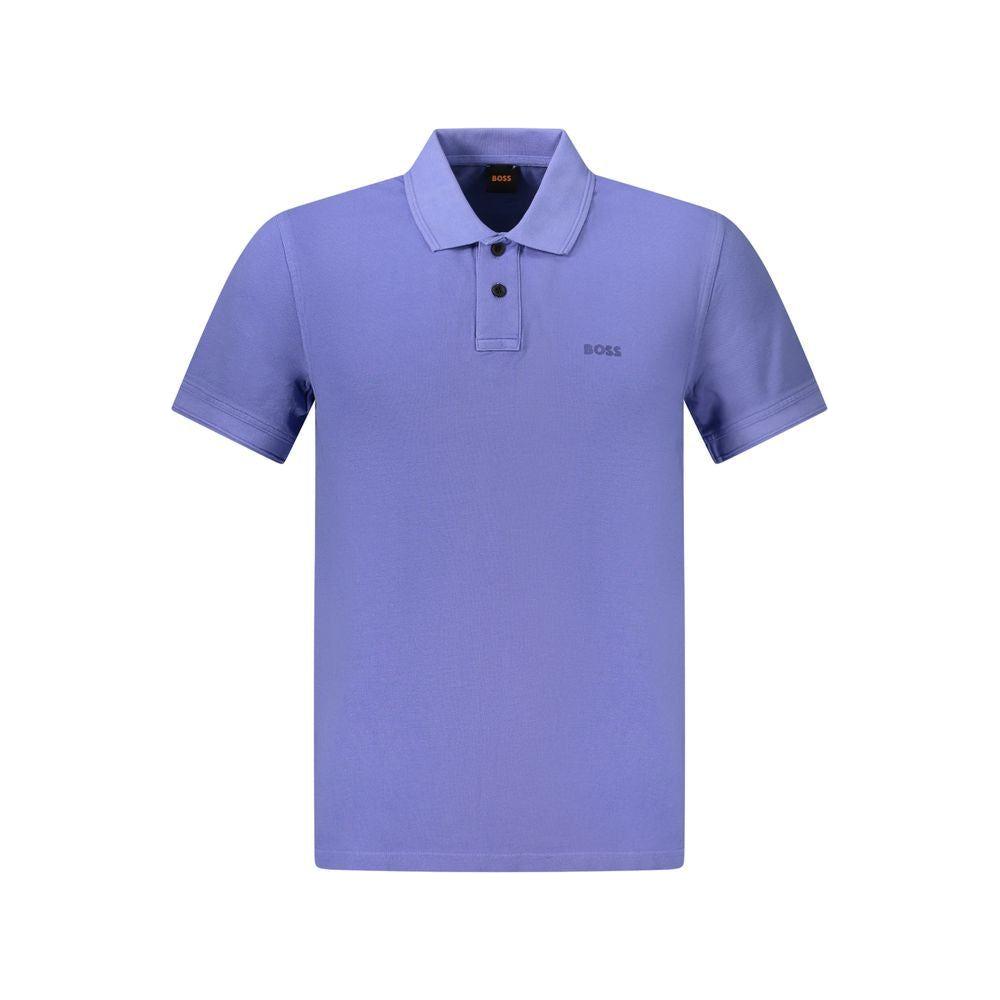 Hugo Boss Blue Cotton Polo Shirt Hugo Boss