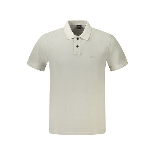 Hugo Boss Gray Cotton Polo Shirt Hugo Boss