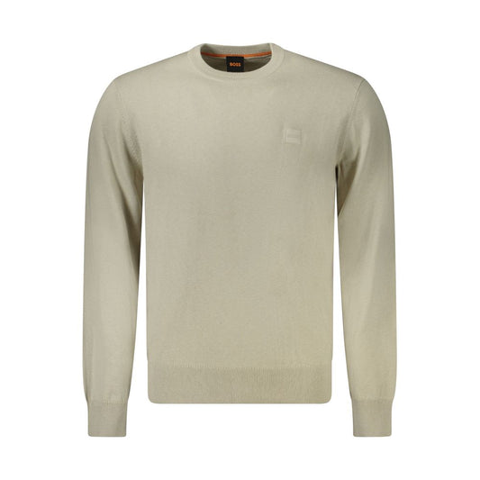 Hugo Boss Beige Cotton Sweater Hugo Boss