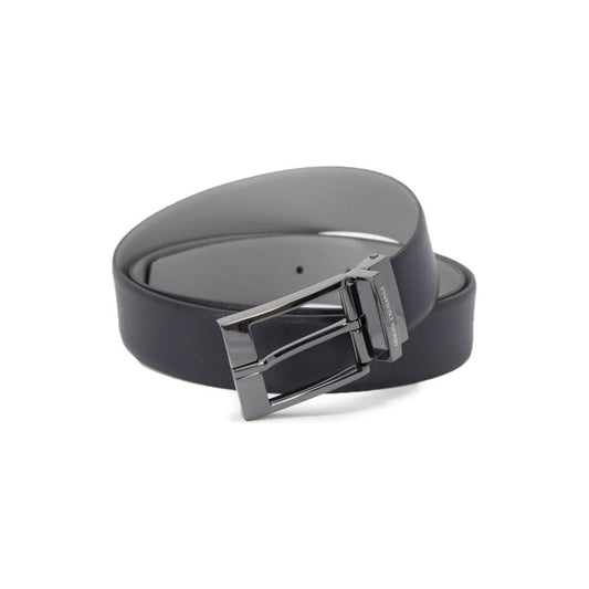 Armani Exchange Blue Leather Belt Armani Exchange