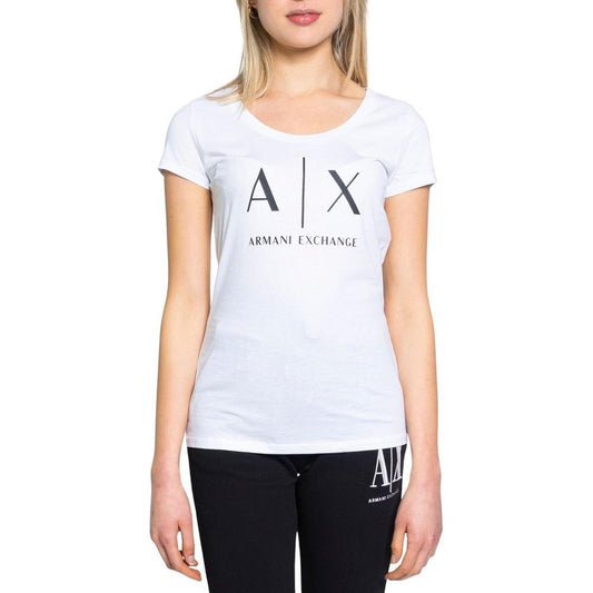 Armani Exchange White Cotton Tops & T-Shirt Armani Exchange