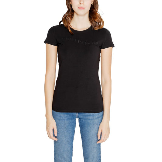 Armani Exchange Black Cotton Tops & T-Shirt