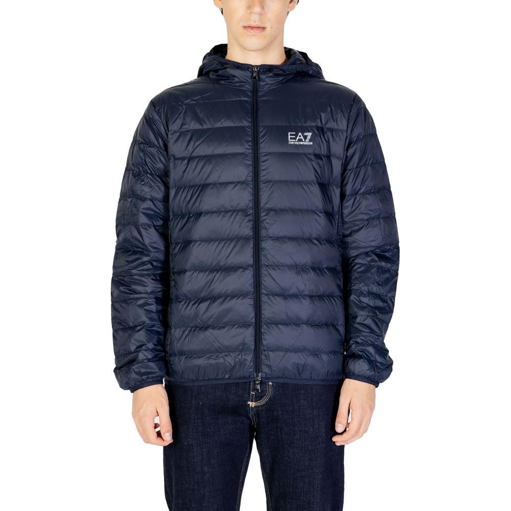 EA7 Emporio Armani Blue Polyamide Jacket EA7 Emporio Armani