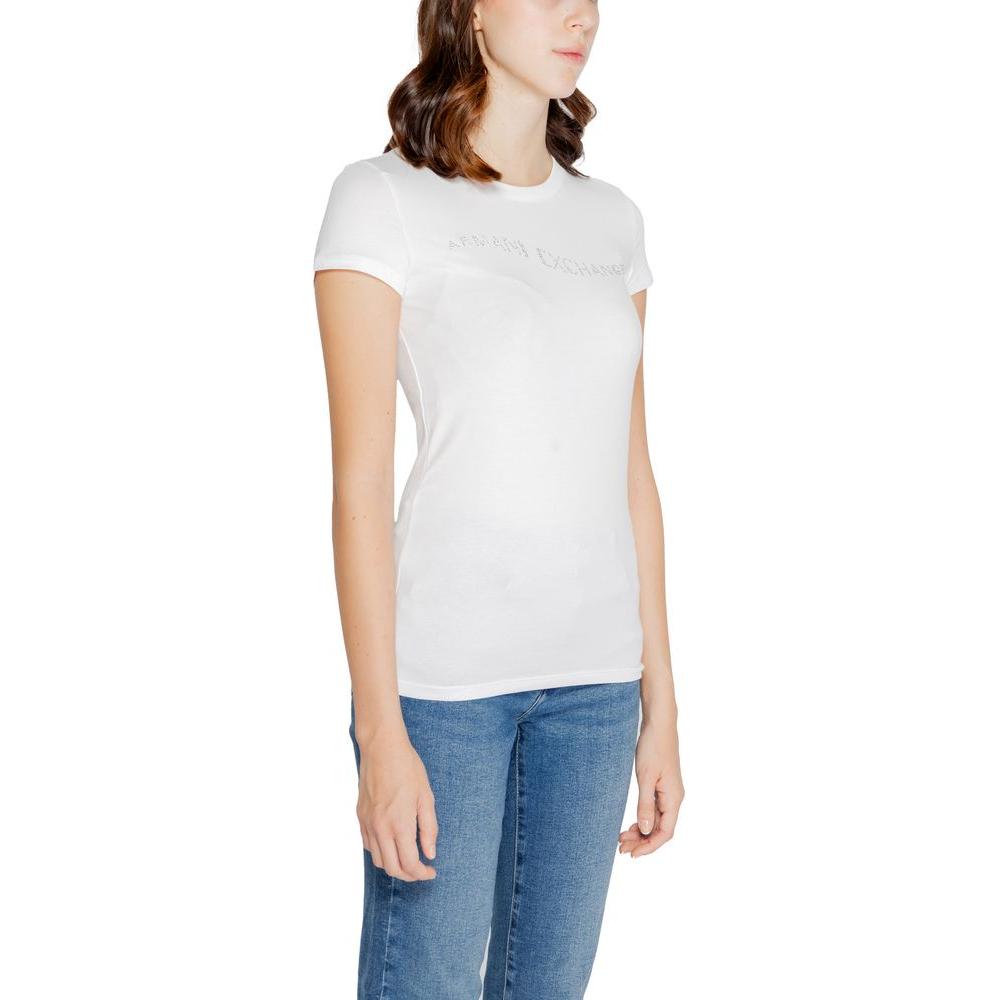 Armani Exchange White Cotton Tops & T-Shirt Armani Exchange