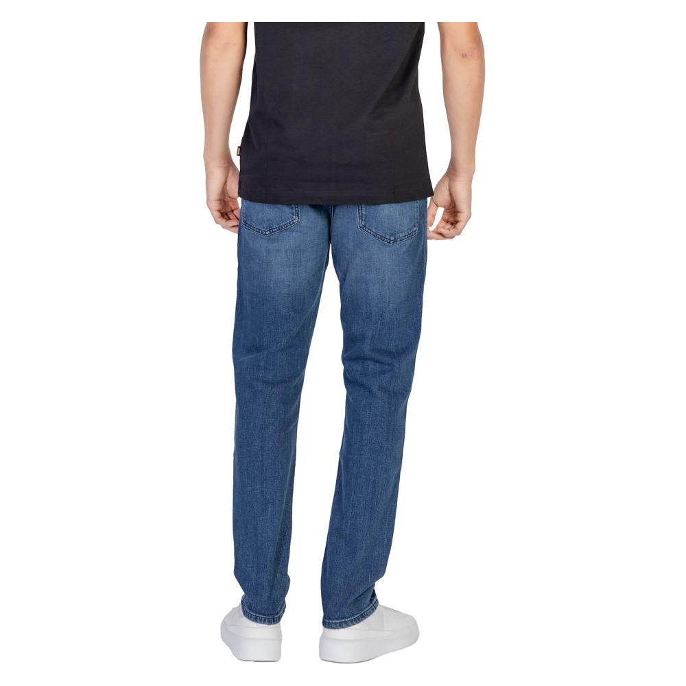 Hugo Boss Blue Cotton Jeans & Pant Hugo Boss