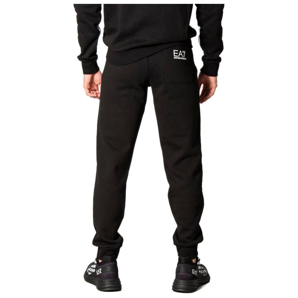 EA7 Emporio Armani Black Cotton Jeans & Pant EA7 Emporio Armani