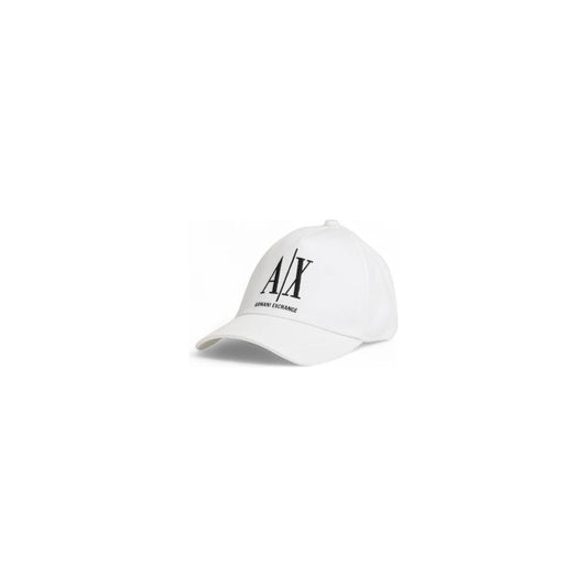 Armani Exchange White Cotton Hats & Cap Armani Exchange