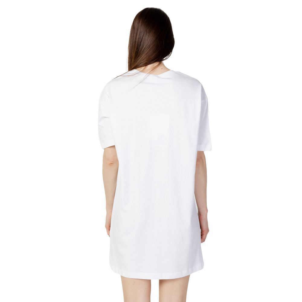 Love Moschino White Cotton Dress Love Moschino