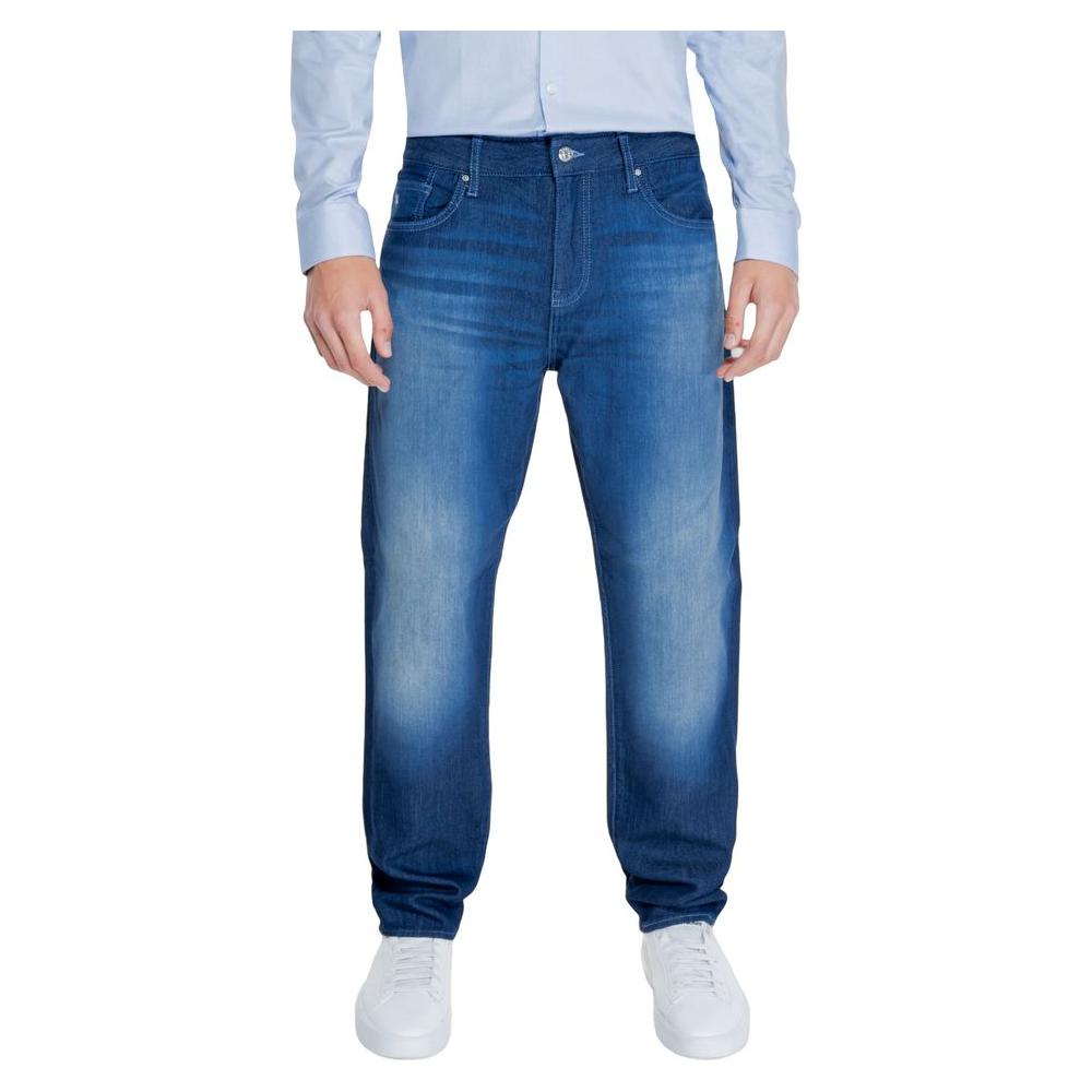 Armani Exchange Blue Cotton Jeans & Pant Armani Exchange