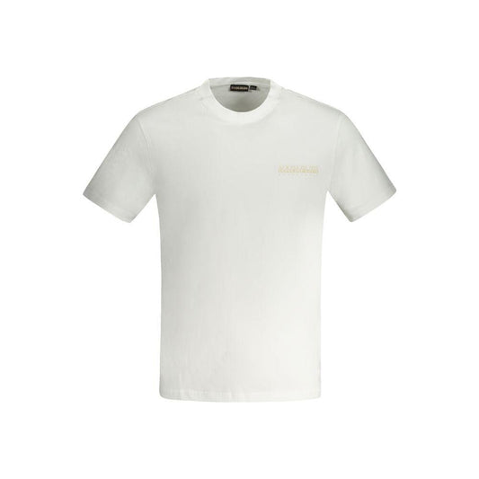 Napapijri White Cotton T-Shirt Napapijri