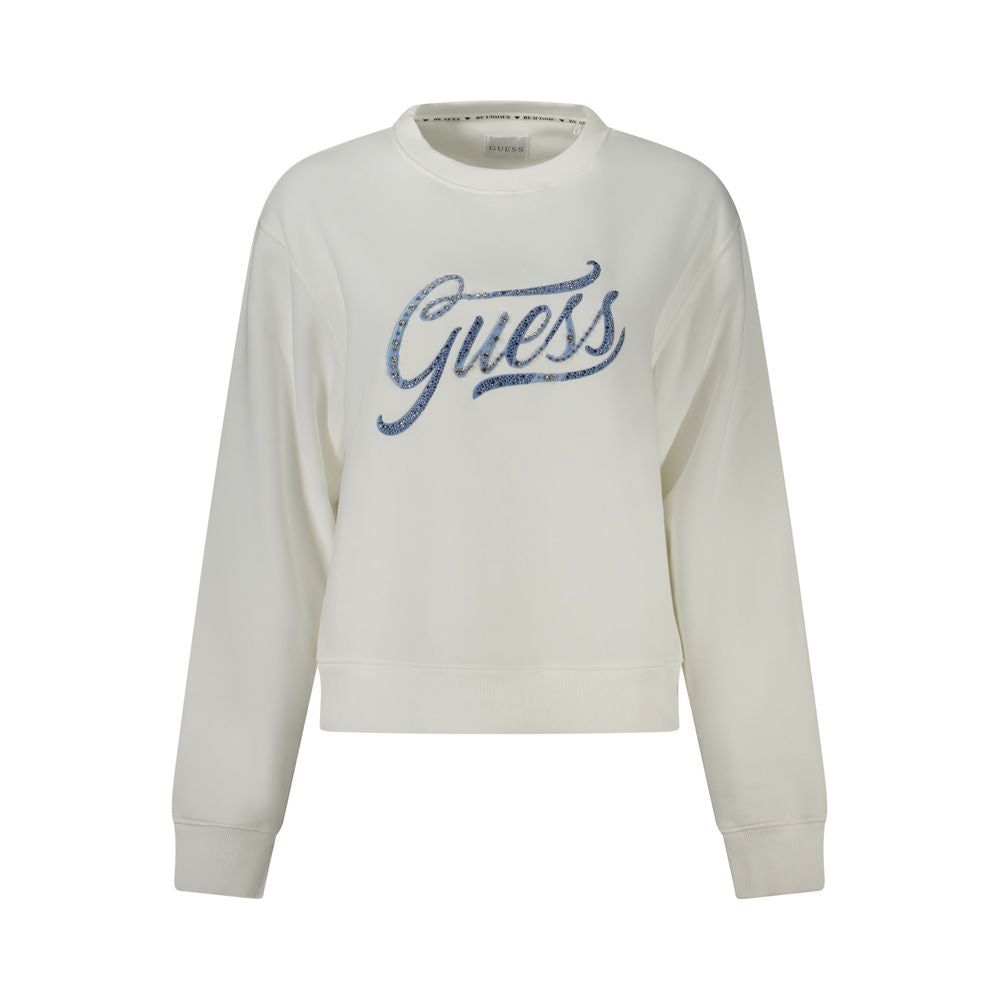 Guess Jeans White Cotton Sweater Guess Jeans