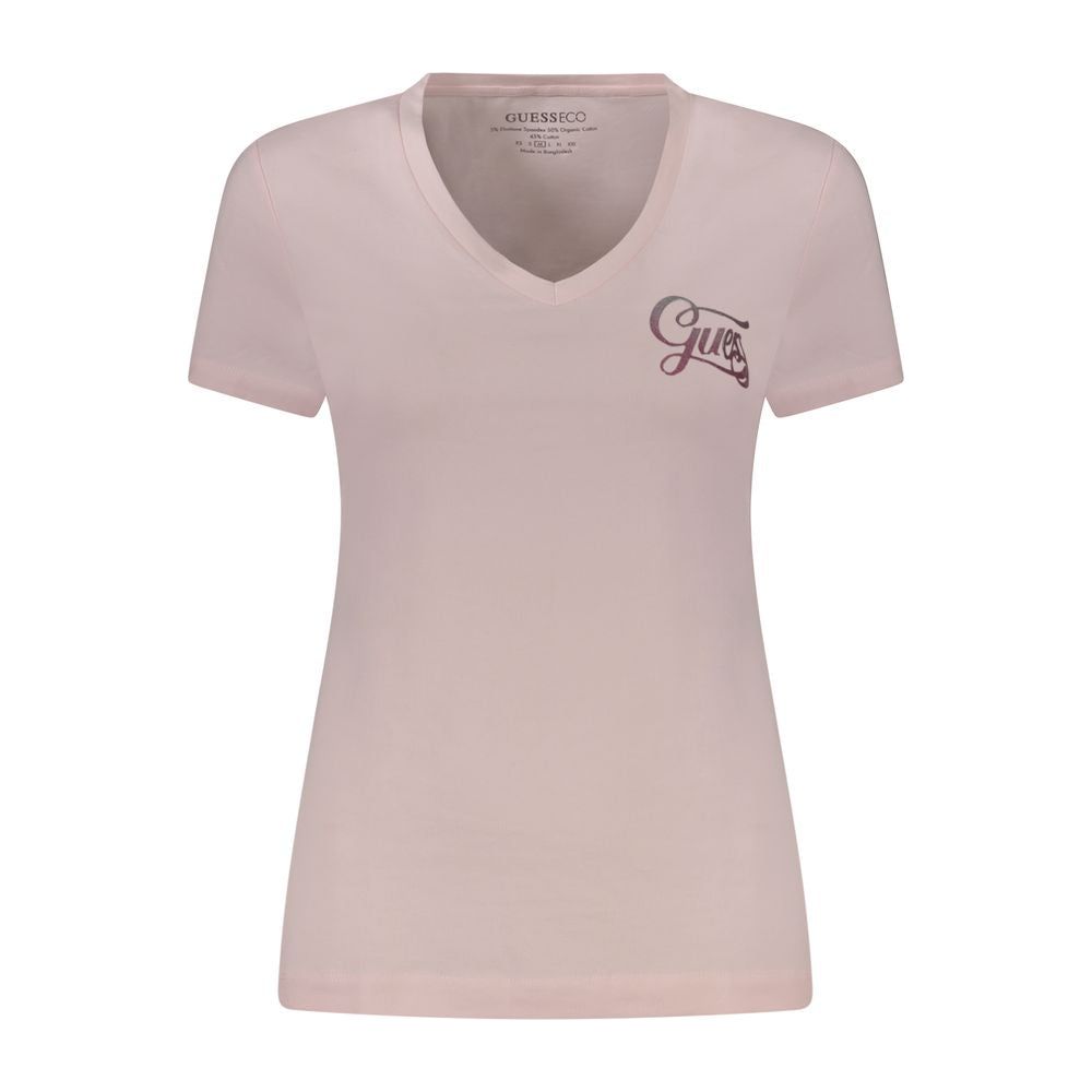 Guess Jeans Pink Cotton Tops & T-Shirt Guess Jeans