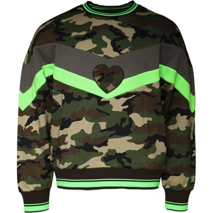 Dolce & Gabbana Multicolor Camouflage Sweatshirt Sweater