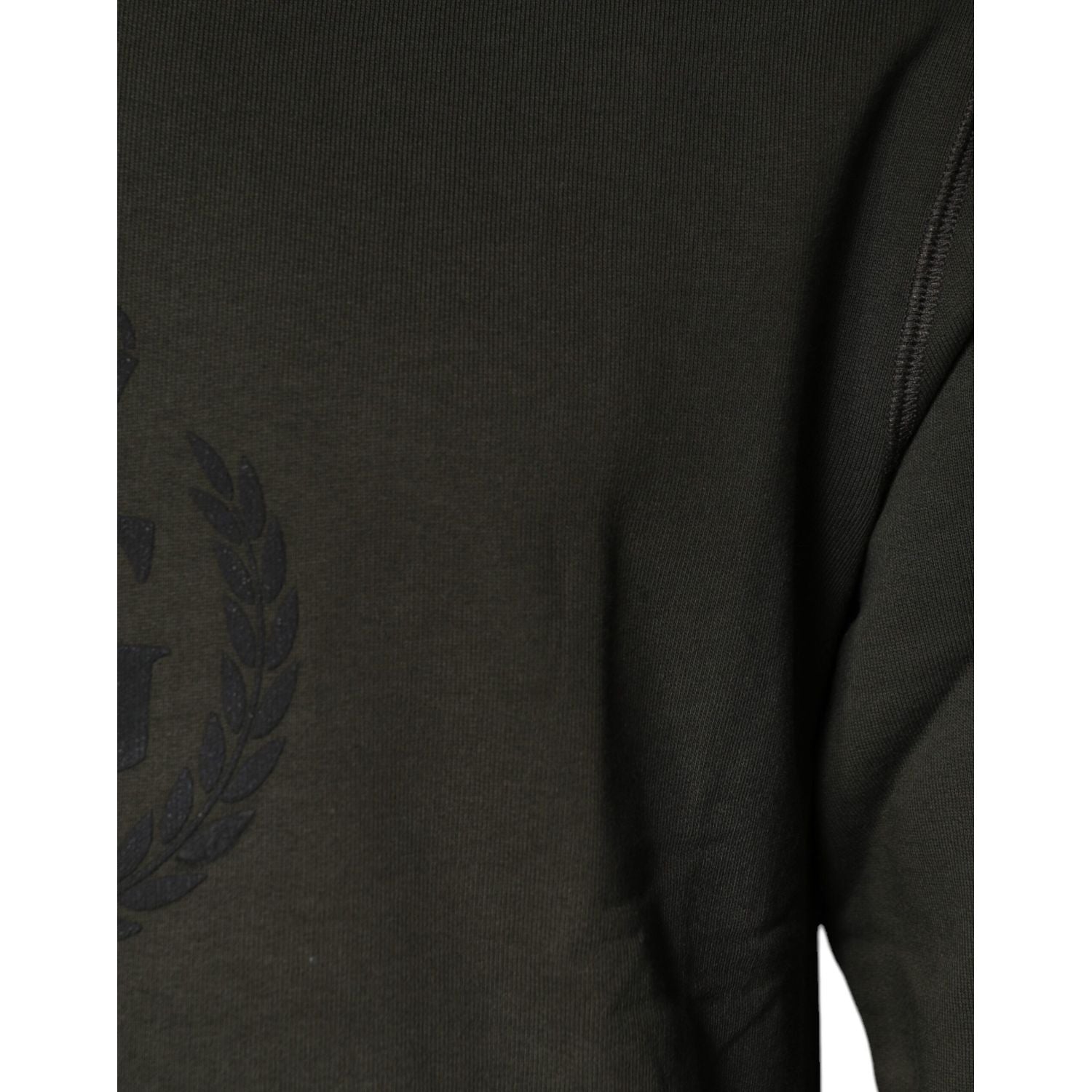 Dolce & Gabbana Army Green Crown Cotton Sweatshirt Sweater