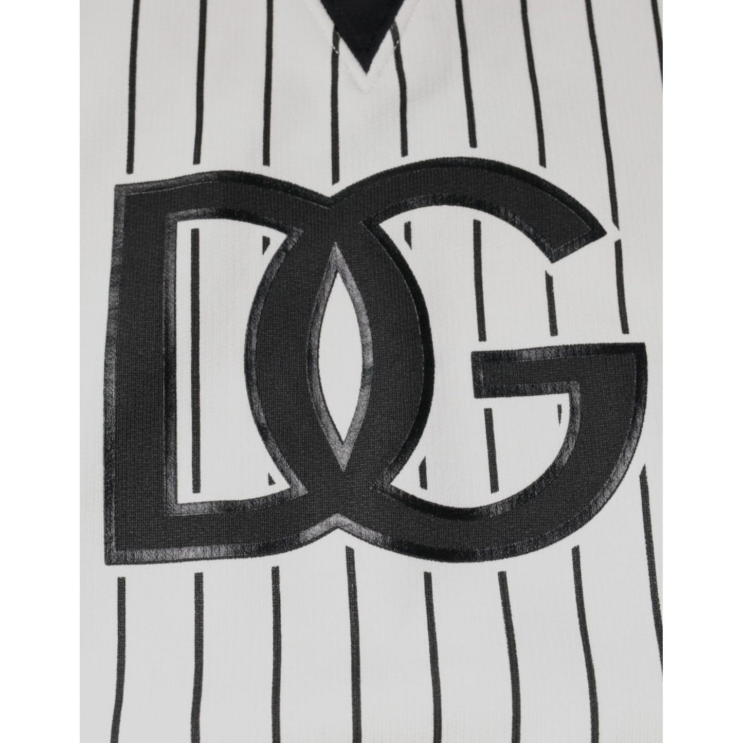 Dolce & Gabbana Black White Stripes Logo Sweatshirt Sweater