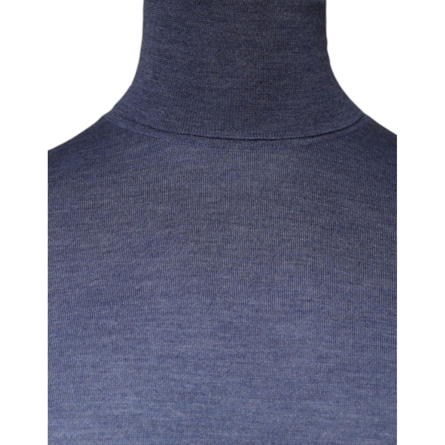 Dolce & Gabbana Purple Blue Long Sleeve Turtleneck Pullover Sweater