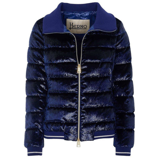 Herno Blue Polyester Jackets & Coat Herno