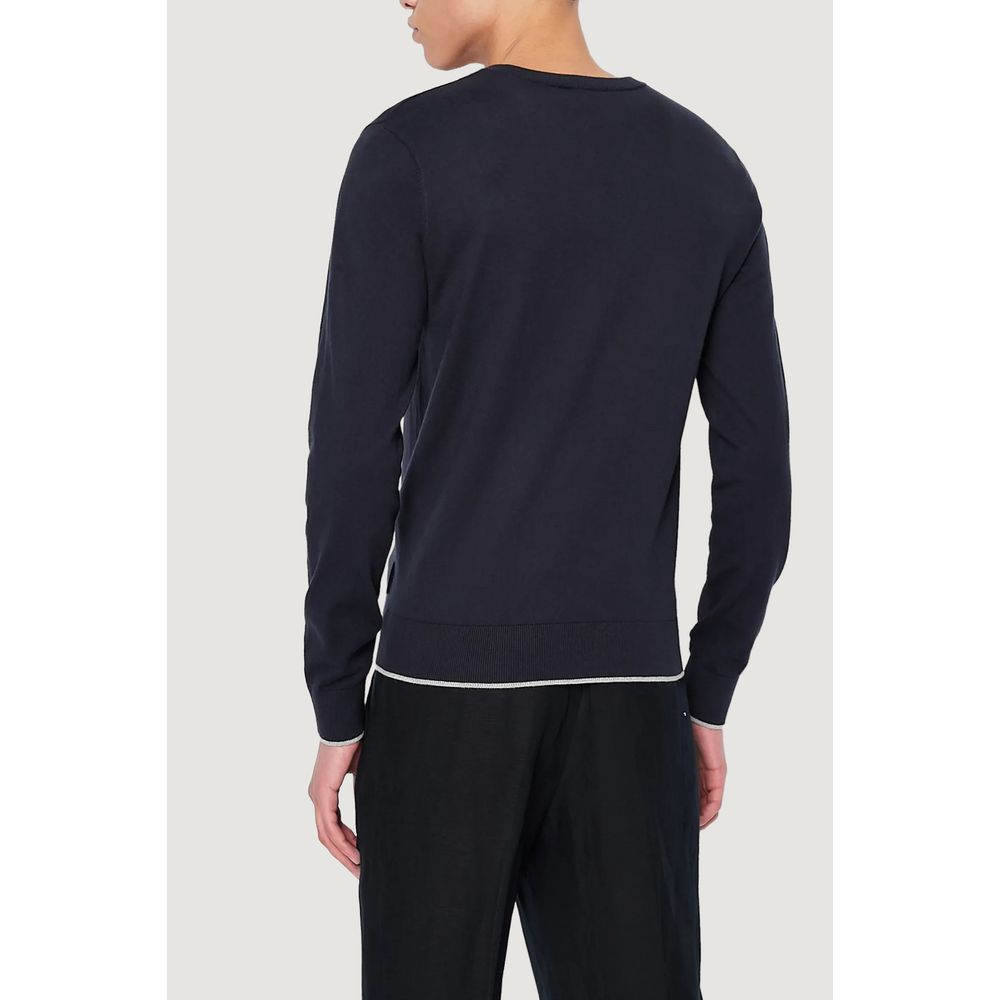 Armani Exchange Blue Cotton Sweatshirt