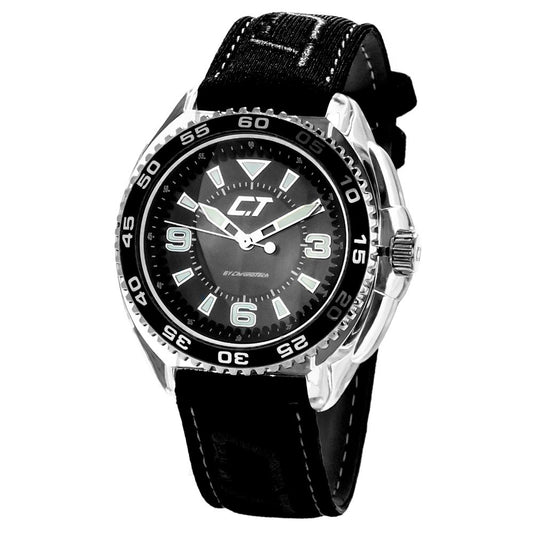 Chronotech Black Leather Watch Chronotech