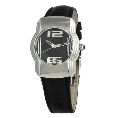 Chronotech Black Leather Dress Watch