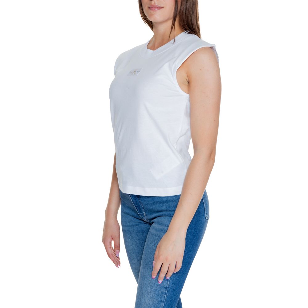 Calvin Klein Jeans White Cotton T-Shirt