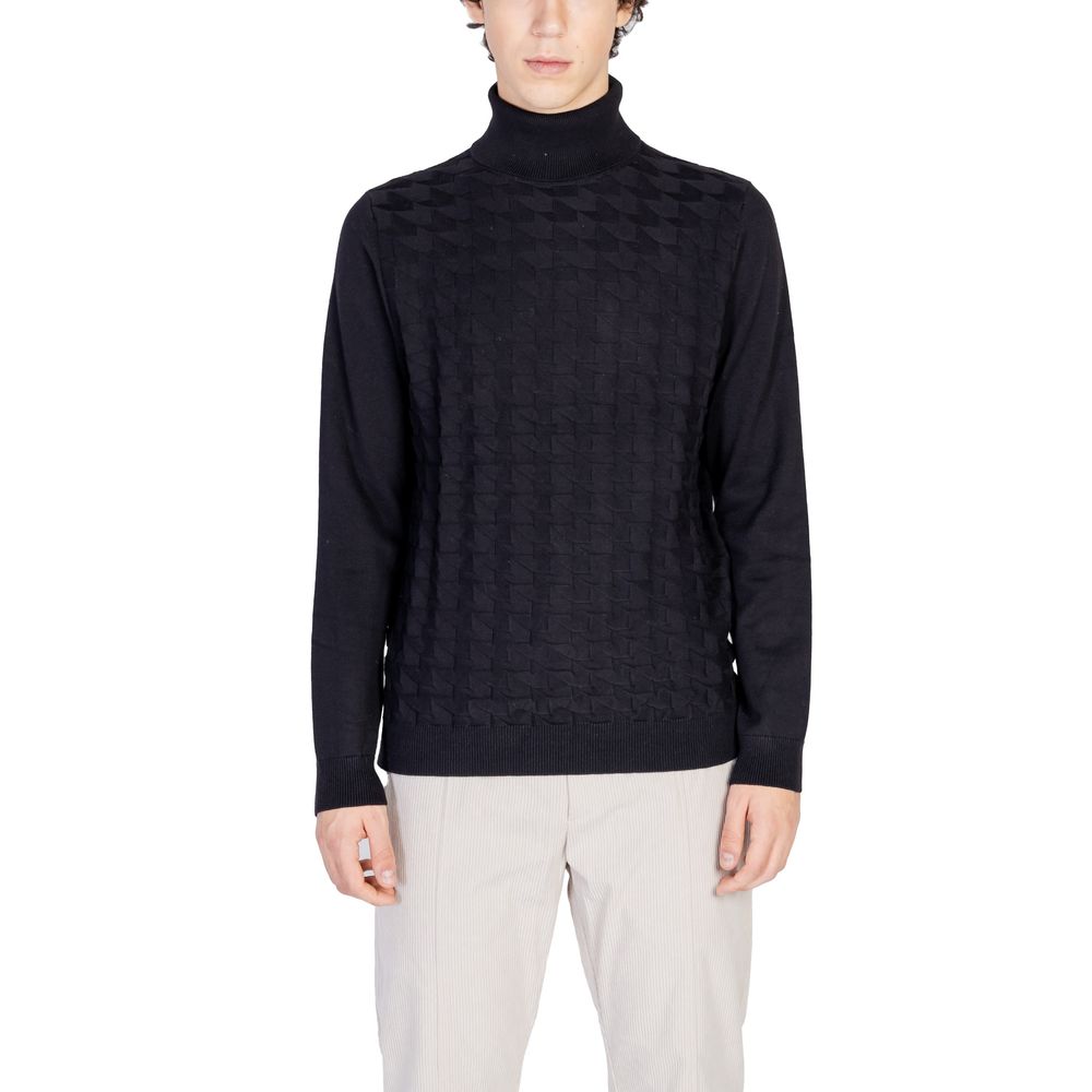Antony Morato Black Cotton Turtleneck