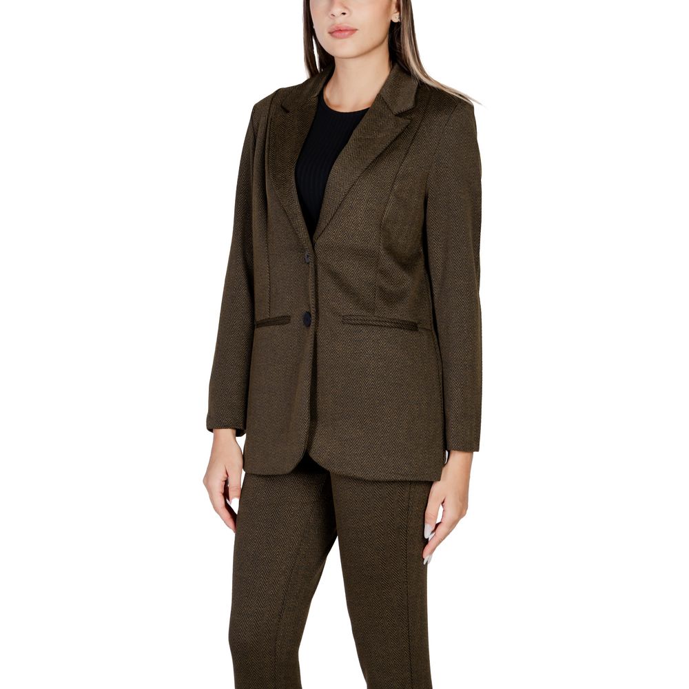 ICHI Green Polyester Blazer