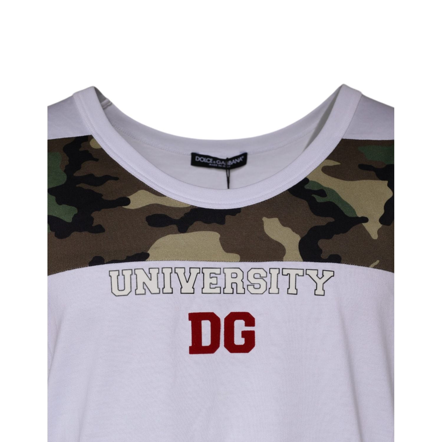 Dolce & Gabbana White Camouflage Tank Sleeveless T-shirt