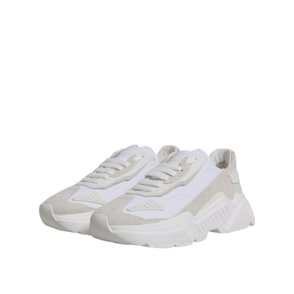 Dolce & Gabbana White Leather Daymaster Low Top Sneakers Shoes