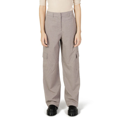 Only Beige Polyester Cargo Pants