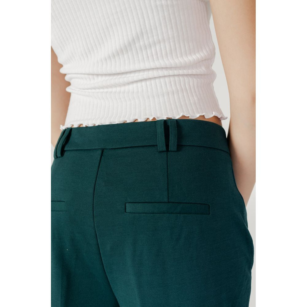Only Green Polyester Casual Pants