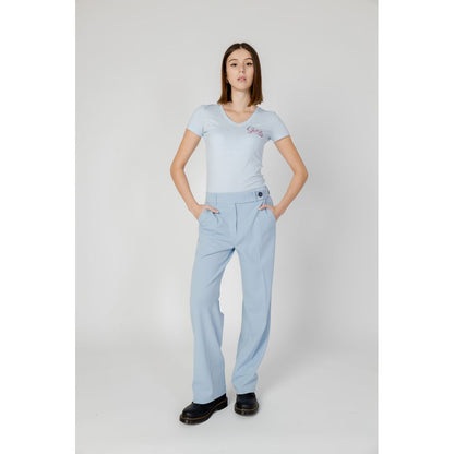 Only Blue Polyester Casual Pants