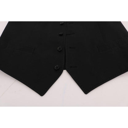 Dolce & Gabbana Black STAFF Cotton Vest