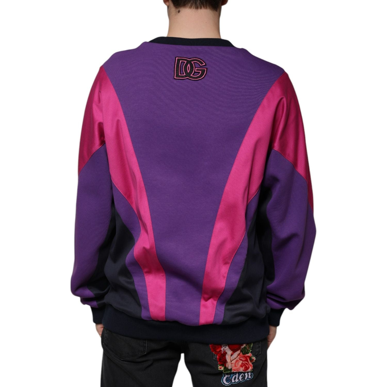 Dolce & Gabbana Multicolor Crew Neck Men Sweatshirt Sweater