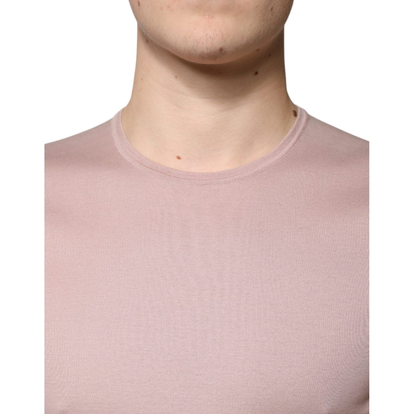 Dolce & Gabbana Brown Cotton Short Sleeves Round Neck T-shirt