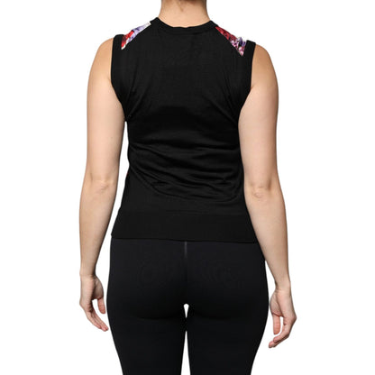 Dolce & Gabbana Multicolor Floral Silk Sleeveless Tank Blouse Top