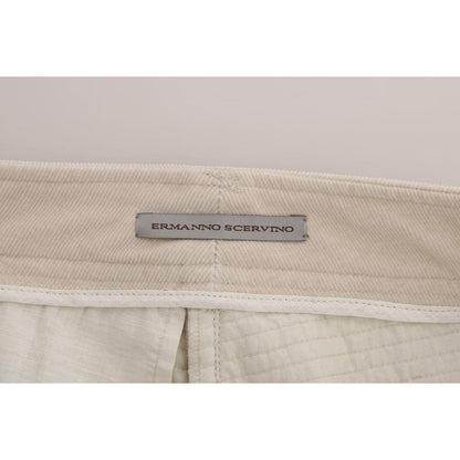 Ermanno Scervino Beige Slim Jeans Corduroy Skinny Pants