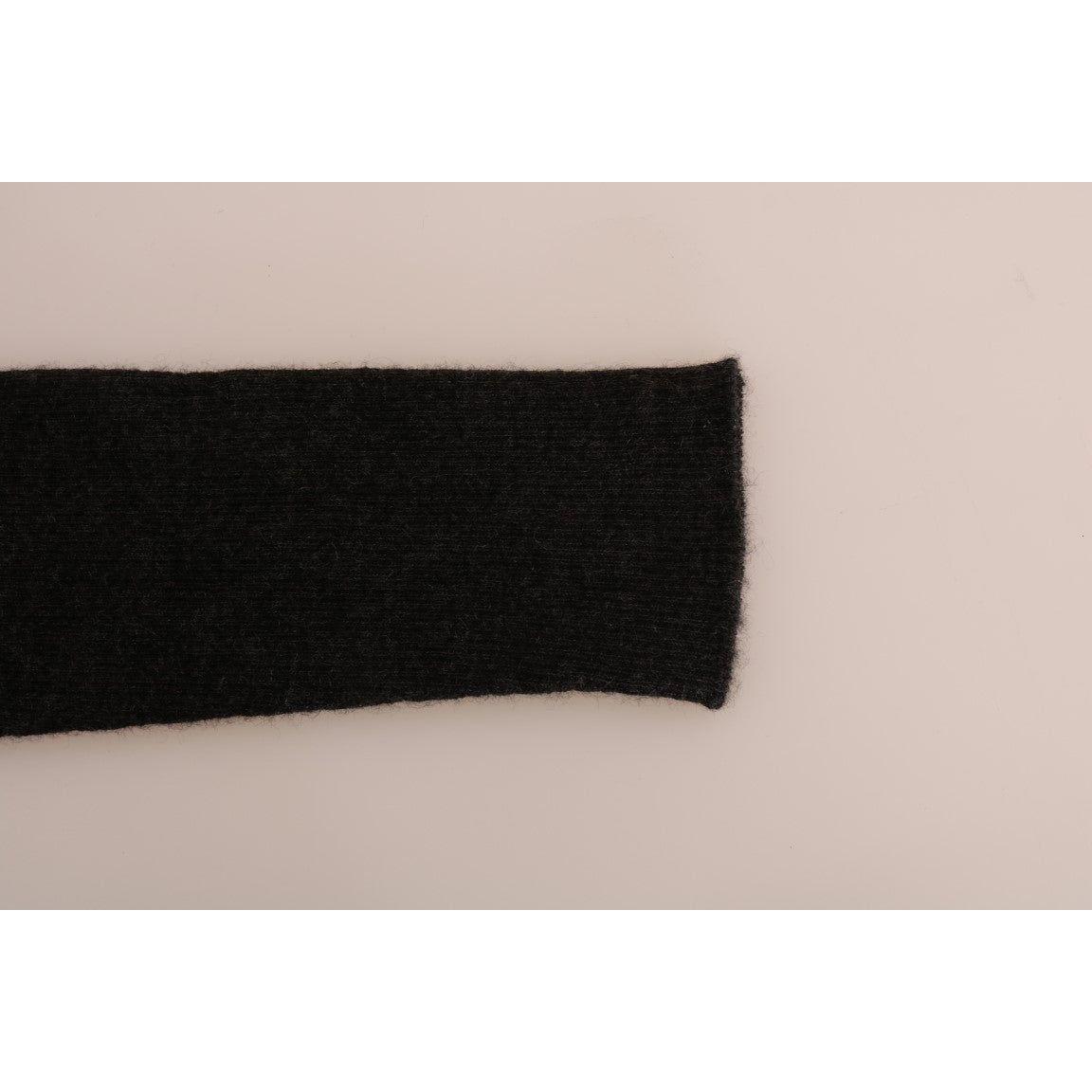 优雅灰色羊绒高腰裤